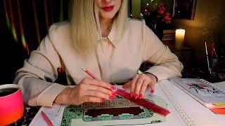 ASMR  Flipping Pages & Taking Notes ️ Paper Sounds  Unintelligible Whispers