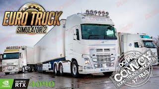 Euro Truck Simulator 2 на руле Fanatec DD1 / RTX4090 Конвой Dobrov 47RUS с друзьями и подписчиками.