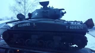 SHERMAN M4A1 "SQUIRREL" radial engine cold start