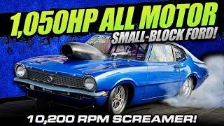 10,000 RPM NA Small-Block Ford Maverick Makes 1,050 HP and Runs 7s at 177 MPH with a 5-Speed!