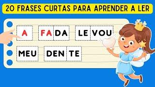 Frases curtas para aprender a ler | Aprendendo a ler e escrever | Ensinando meu filho