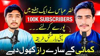 100k Subscriber In One Week  | Khizer Abbas Complete Interview | Earn Money Online 2024