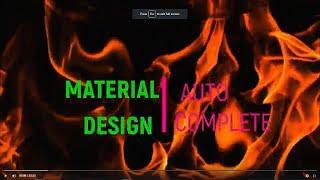 Material Design 10 Auto Complete Filter Demo