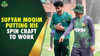 Pakistan Spinner Sufyan Moqim putting his bowling craft to work in the Skills Development Camp | PCB