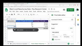 Google Sheets: Adding a slicer