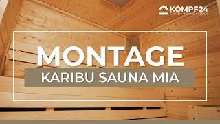 Montageanleitung Karibu Sauna Mia mit 38 Massivholzbohlen