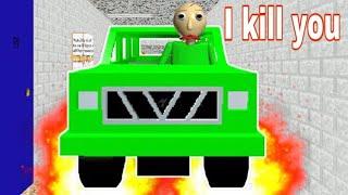 BALDI IS DRIVING A CAR IN THE MIDDLE OF THE SCHOOL! | Baldi's Basics MOD: Baldi Likes Cars