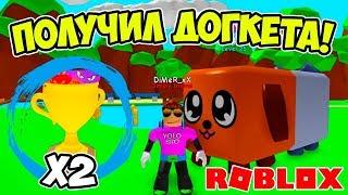 ПОЛУЧИЛ ДОГКЕТА И ВЫБИЛ ВТОРОЙ ТРОФЕЙ! СИМУЛЯТОР ЖВАЧКИ РОБЛОКС! BUBBLE GUM SIMULATOR ROBLOX