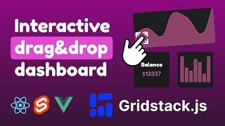 Drag&drop dashboard in JavaScript (Gridstack.js)