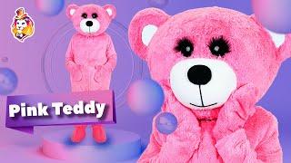 Pink Teddy Bear Mascot Costume