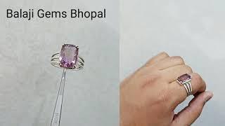 Natural Amethyst Stone | Neelam Upratna | Designer Silver Ring | Balaji Gems Bhopal