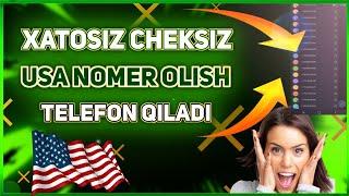 USA CHEKSIZ OLISH // TELEFON QILADI // USA NOMER OLISH