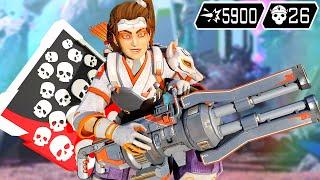 RAMPART 26 KILLS & 5900 DAMAGE THE ENDING WAS FUNNY (Apex Legends Gameplay)