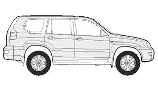 How to Draw a Toyota Land Cruiser / Как нарисовать Toyota Land Cruiser