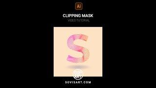 Clipping mask in Illustrator by Sovisart #Shorts