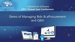 eProcurement, eSourcing, & Bid Management | CobbleStone Software 2021 Virtual User Conference