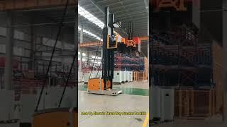 3-Way Electric Pallet Stacker for Very Narrow Aisle #forklift #VNA #efork #manufacturer