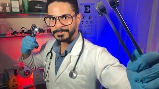 ASMR Doctor Ear Exam Ear Cleaning & Hearing Test Roleplay Tuning Fork Medical Ear Massage Beeps Test