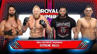 Brock Lesnar vs Seth Rollins vs Gunther vs Roman Reigns | WWE Royal Rumble | WWE 2k24 Gameplay 4k