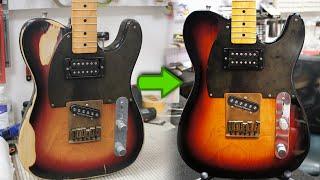 Перекраска гитары Fender Telecaster. Sunburst