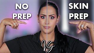 3 STEP EASY MAKEUP SKIN PREP | SKINCARE VS NO SKINCARE COMPARISON