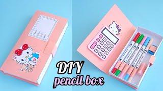 How to make a paper pencil box | DIY paper pencil box idea /Easy Origami box tutorial / Origami