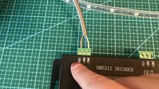 SP201E DMX Decoder set up for WS2811 pixel LED strip