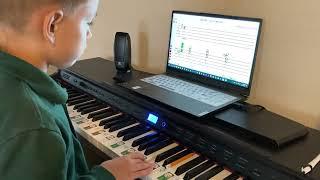 Francisco plays Suliko in G RH solfeggio and transposed and written by memory Soft Mozart Academy