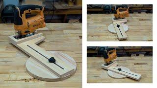 Impressive DIY Jigsaw Circle Cutting JIG Like You've Seen Before!!!