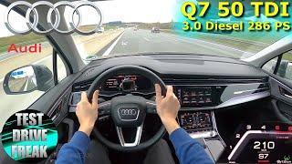 2022 Audi Q7 50 TDI Quattro 286 PS TOP SPEED AUTOBAHN DRIVE POV