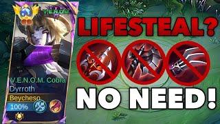 DYRROTH LIFESTEAL + DAMAGE HACKED BUILD IS HERE (without lifesteal build)