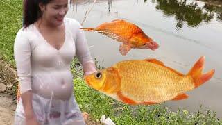 Fishing videos 2024। Beautiful girl fishing video। Amazing fishing video