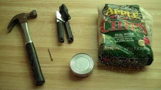 How to Make a Tuna Can Smoke Box for both Charcoal and Gas Grills