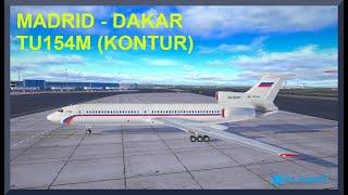 Madrid (LEMD) to Dakar (GOBD) | Tupolev 154M Kontur | X-Plane 11