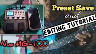 How to Edit and Save Preset Nux MG-100 Basic Trick Tutorial