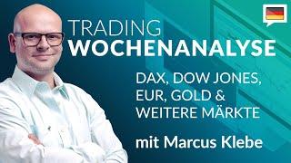 Trading Wochenanalyse für KW 39/2024 mit Marcus Klebe - DAX - DOW - EUR/USD - Gold #Chartanalyse