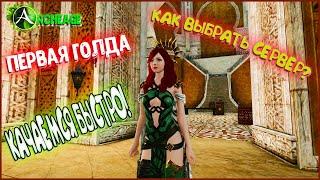 Archeage: Какой сервер выбрать? Как быстро прокачать персонажа? Первый заработок голды! Для новичка!