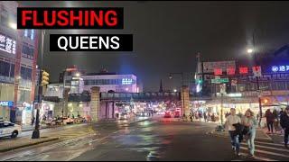 Exploring Queens - Walking Flushing at Night | Queens, NYC