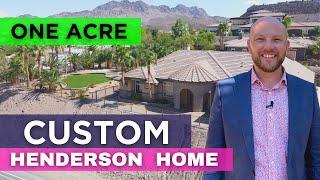 Custom $1.8M House for Sale in Henderson NV - 1 acre lot, 3665 st ft, 4 bed, 4 bath (Las Vegas)