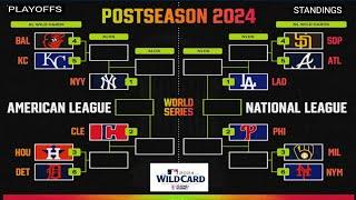 MLB Playoffs Picture 2024 ; MLB standings 2024 ; MLB wild Card ; MLB Postseason 2024 ; MLB standings