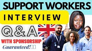 SUPPORT WORKER Interview Questions and Answers 2024