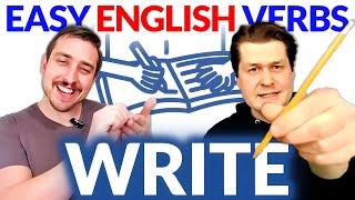 WRITE  Learn English Verbs | English Comprehensible Input Easy Beginner Lesson | Natural Approach