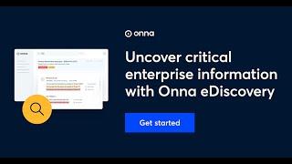 Introduction to Onna eDiscovery