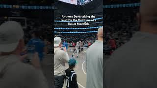 Anthony Davis taking the court for the first time as a Dallas Maverick #anthonydavis #dallasmavs