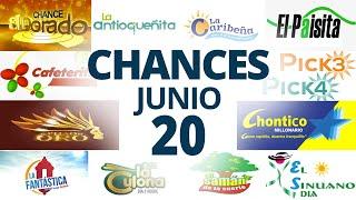 Resultados del Chance del Viernes 20 de Junio de 2025  Loterias 