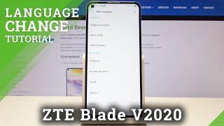 How to Change Language in ZTE Blade v2020 – Find System Language Settings