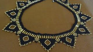 A beaded necklace.  Beadwork.  Master class