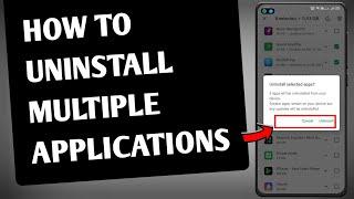 How to uninstall multiple applications just in 1 click