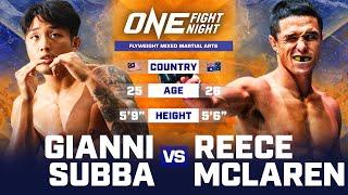 Had Him Missing  Gianni Subba vs. Reece McLaren Full Fight