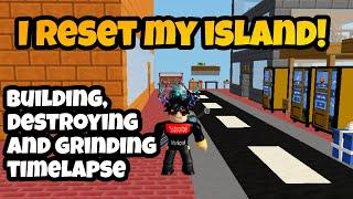 Resetting my islands in Roblox Islands (Building + Destroying + Grinding timelapse)